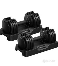 Set 2 Manubri Regolabili Automatici a Scatti 12kg