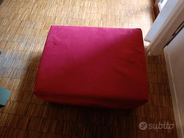 poltrona letto velluto Rosso