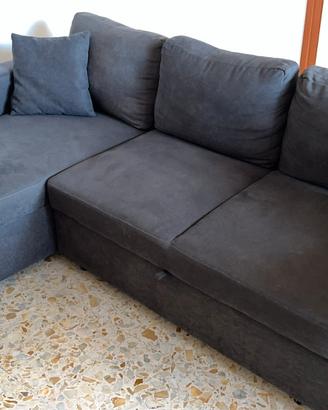 Divano letto angolare con penisola reversibile con
