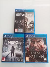 tre giochi PlayStation 4