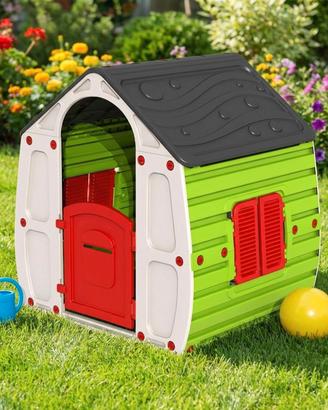Casetta Bambini da Giardino in Plastica con Porta