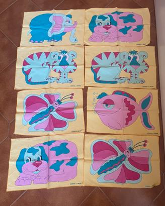 Set 8 strofinacci/tovagliette americane vintage