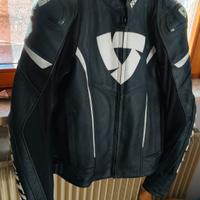 giubbotto moto  pelle Revit tg48