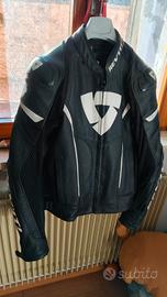 giubbotto moto  pelle Revit tg48
