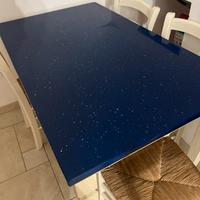 Tavolo con top in marmo + 4 sedie