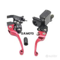 038. pompa LEVA freno e frizione in ergal ROSSO