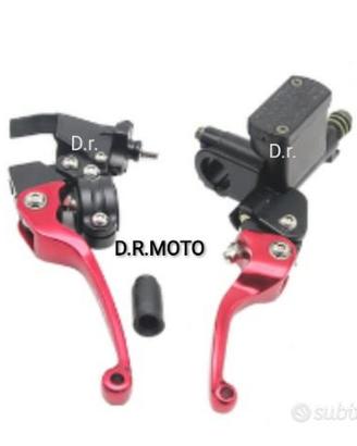 038. pompa LEVA freno e frizione in ergal ROSSO