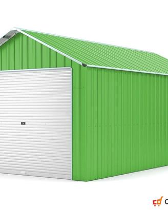 Prefabbricato box cantiere 360x610 verde chiaro