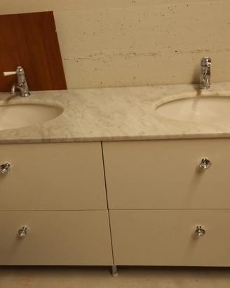Mobile per bagno a doppio lavello