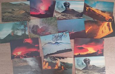 13 Cartoline D'Epoca Vulcano Etna in Eruzione 70