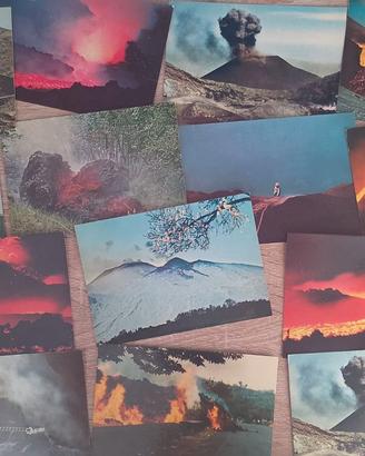 13 Cartoline D'Epoca Vulcano Etna in Eruzione 70