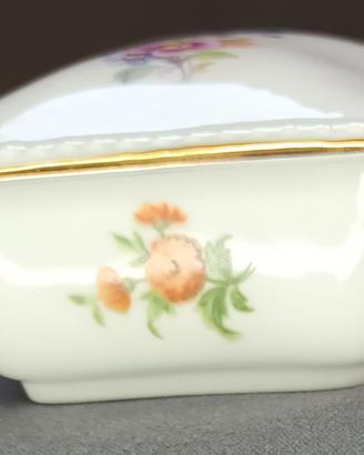 Scatola porcellana vintage GDR 1877 Germania Est