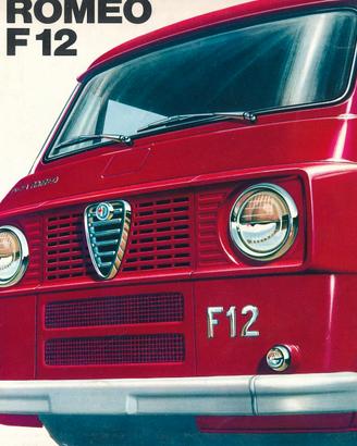 Depliant Autofurgone Alfa Romeo F12 anni '60/'70