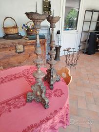 Coppia di grandi Candelieri da Altare Antichi 800