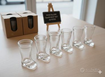Set 6 Bicchierini Shot a Stivale – Vetro Pesante