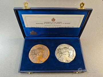 1976 SAN MARINO MEDAGLIE COMMEMORATIVE FAO ARGENTO