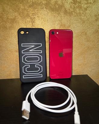iPhone SE Product Red 64GB con Cover e Cavo