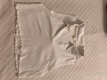 Top bianco e smanicato Pull&Bear