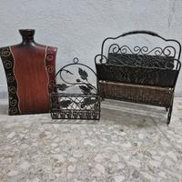 Porta riviste  Porta lettere e vaso Vintage