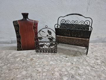 Porta riviste  Porta lettere e vaso Vintage