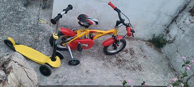 BICI BAMBINO 12" e MONOPATTINO