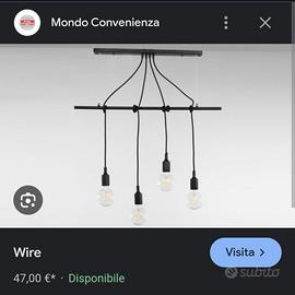 Lampadario industrial Wire Mondo Convenienza