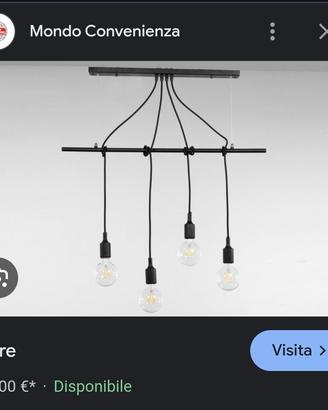 Lampadario industrial Wire Mondo Convenienza
