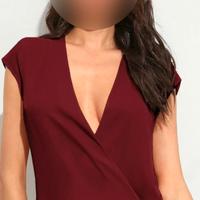 Maglia incrociata con nodo su un lato taglia L