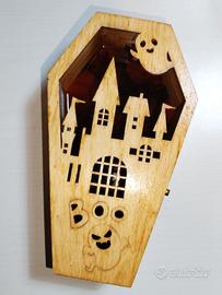Halloween Horror Wood Coffin Handmade Gadget Colou