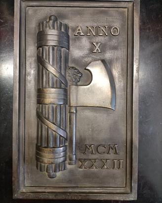 Piastra bronzo fascio littorio