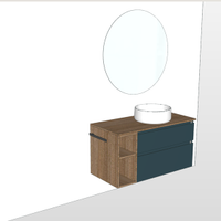 Arredamento bagno blu notte opaco nuovo