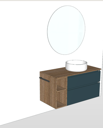 Arredamento bagno blu notte opaco nuovo