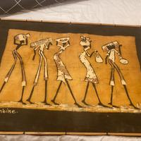 Tele comprate in Africa e dipinte a mano