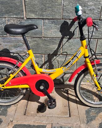 Bici bimbo Lombardo Rondine 16" - Gialla/Rossa 