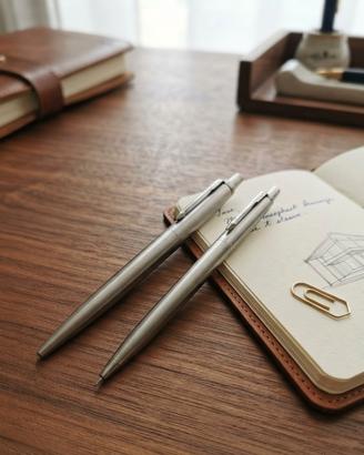 Set Parker Jotter acciaio penna e portamine