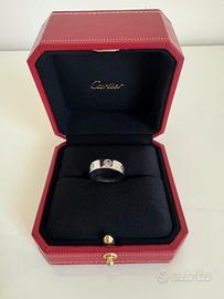 Anello Cartier LOVE oro bianco, set completo