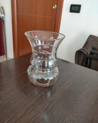 boccia in vetro molato ed inciso 