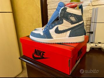 Nike air Jordan High denim nuove
