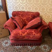 Set divano e poltrona damascato classico