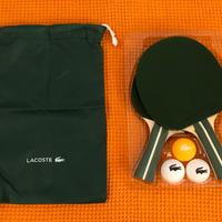 LACOSTE racchette da ping pong con palline