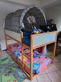 Letto Kira Ikea + Rete a doghe + tenda
