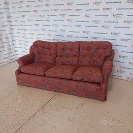 Divano 3 posti Rosso Vintage