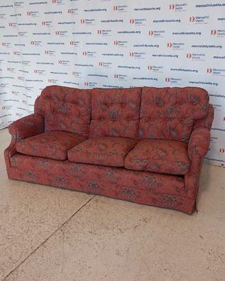 Divano 3 posti Rosso Vintage