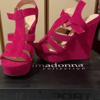 Sandali con zeppa fucsia nuovi – Primadonna n. 36