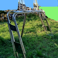 Roll bar barca inox 316 artigianale abbattibile