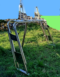 Roll bar barca inox 316 artigianale abbattibile