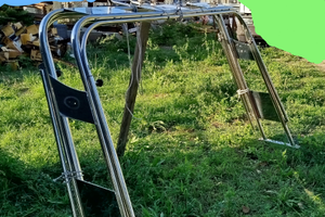 Roll bar barca inox 316 artigianale abbattibile