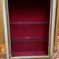 🟥 Vetrinetta vintage con interno in velluto rosso