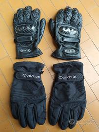 Guanti moto gialy italy e quechua
