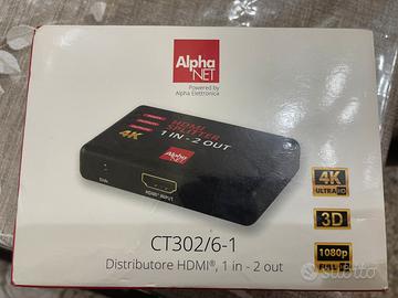 Distributore hdmi 1 in. 2 out  1080p  UHD 4K